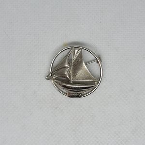 Sterling Silver ship brooch